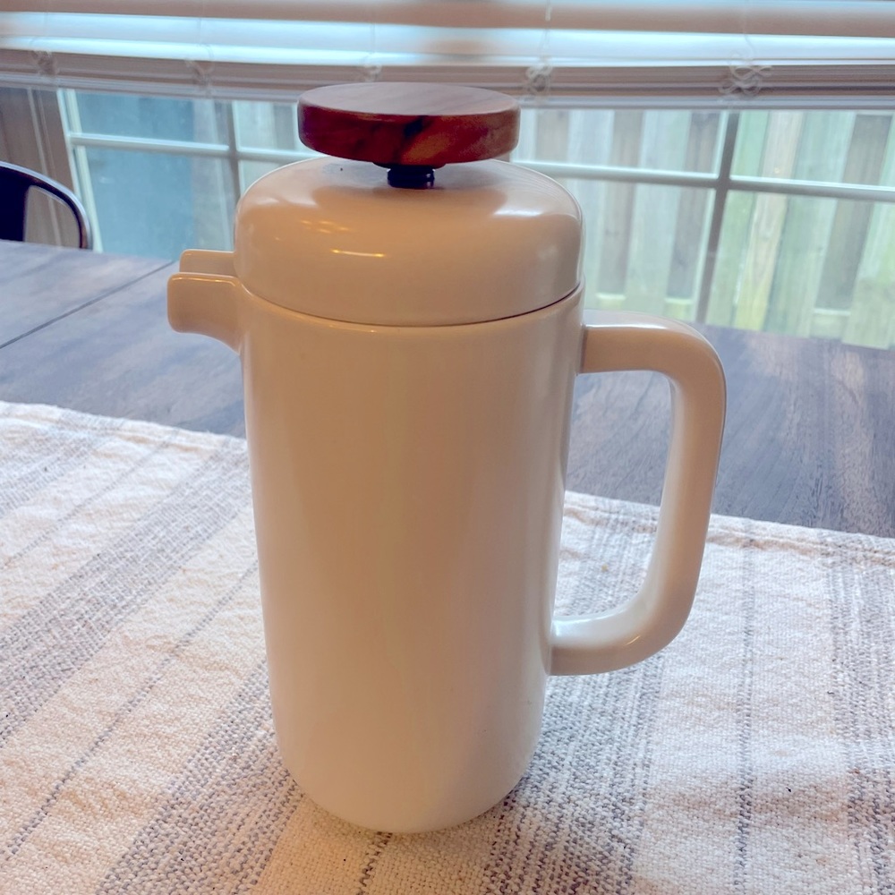 White Ceramic 8-Cup French Press
